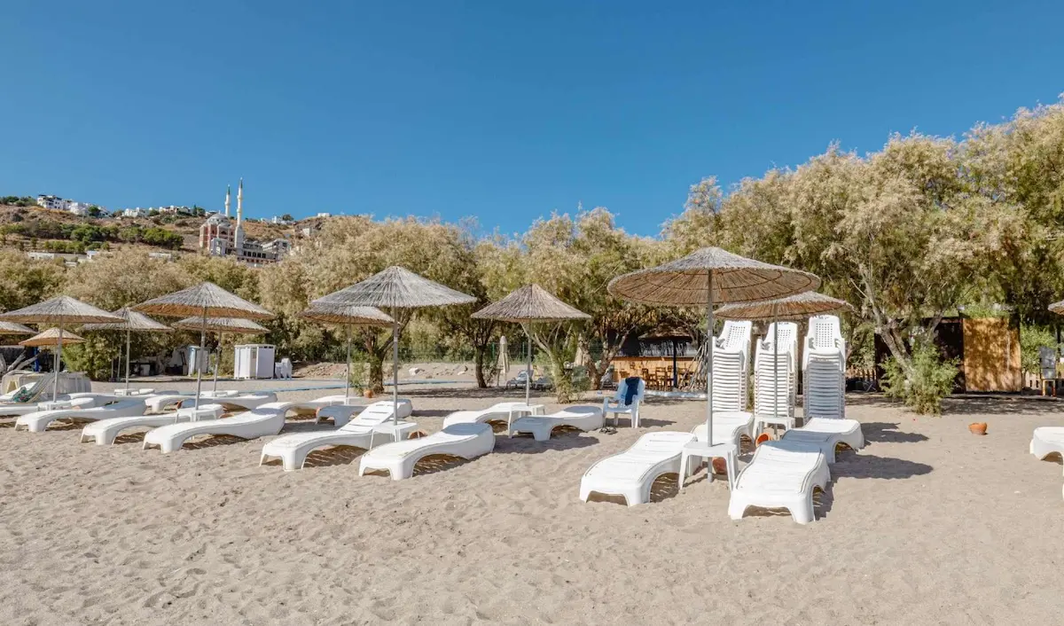 Private beach